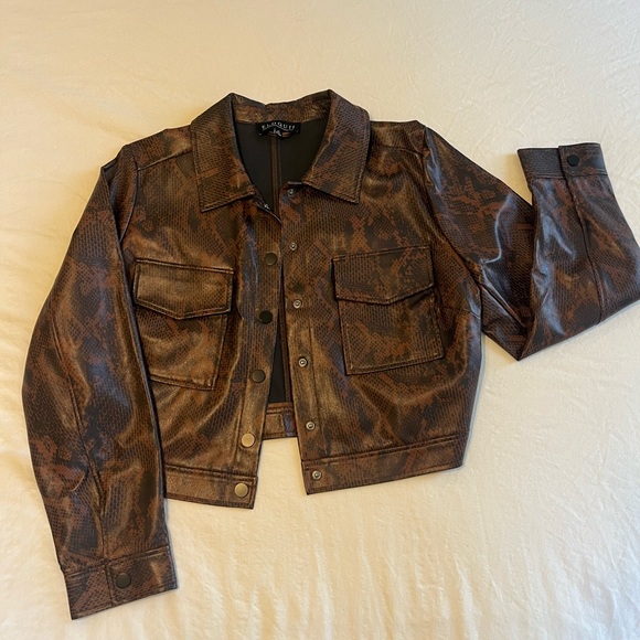 Eloquii Jackets & Blazers - Faux Leather Jacket